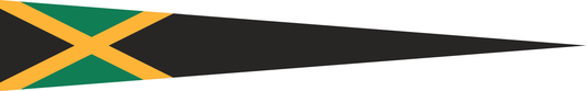 Jamaika Wimpel – Nationalflaggen-Wimpel in Schwarz, Grün und Gelb