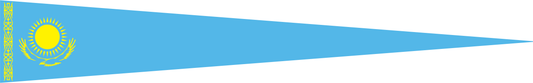 Kasachstan Wimpel – Länderwimpel in Hellblau und Gelb