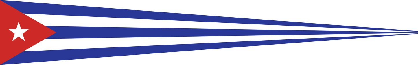 Kuba Wimpel – Länderwimpel in Rot, Weiß und Blau