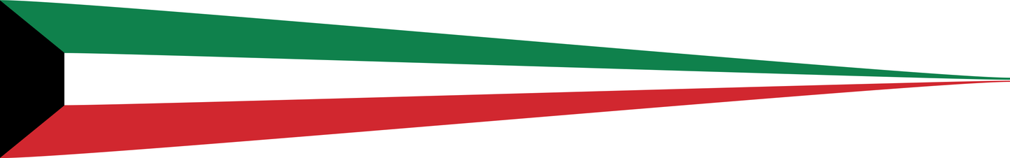 Kuwait Wimpel – Länderwimpel in Schwarz, Weiß, Grün und Rot