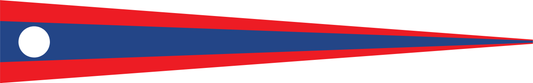Laos Wimpel – Nationalflaggen-Wimpel in Rot, Blau und Weiß