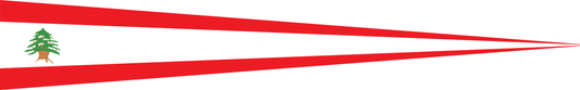 Libanon Wimpel – Flaggenwimpel in Rot, Weiß und Grün