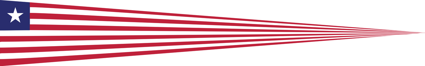 Liberia Wimpel – Länderwimpel in Rot, Weiß und Blau