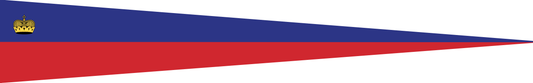 Liechtenstein Wimpel – Flaggenwimpel in Blau und Rot
