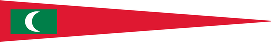 Malediven Wimpel – Flaggenwimpel in Rot, Grün und Weiß