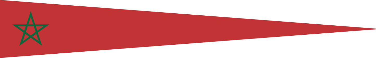 Marokko Wimpel – Flaggenwimpel in Rot und Grün