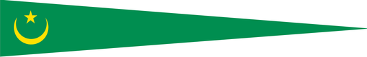 Mauretanien Wimpel – Nationalflaggen-Wimpel in Grün und Gelb