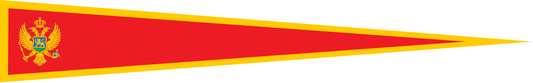 Montenegro Wimpel – Flaggenwimpel in Rot und Gold