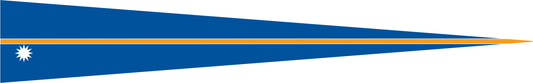 Nauru Wimpel – Länderwimpel in Blau, Gelb und Weiß