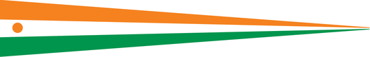 Niger Wimpel – Nationalflaggen-Wimpel in Orange, Weiß und Grün