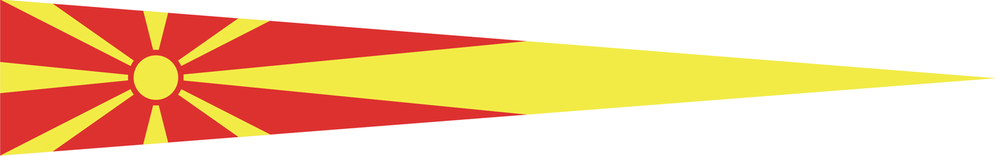 Nordmazedonien Wimpel – Länderwimpel in Rot und Gelb
