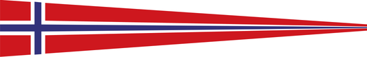 Norwegen Wimpel – Nationalflaggen-Wimpel in Rot, Weiß und Blau