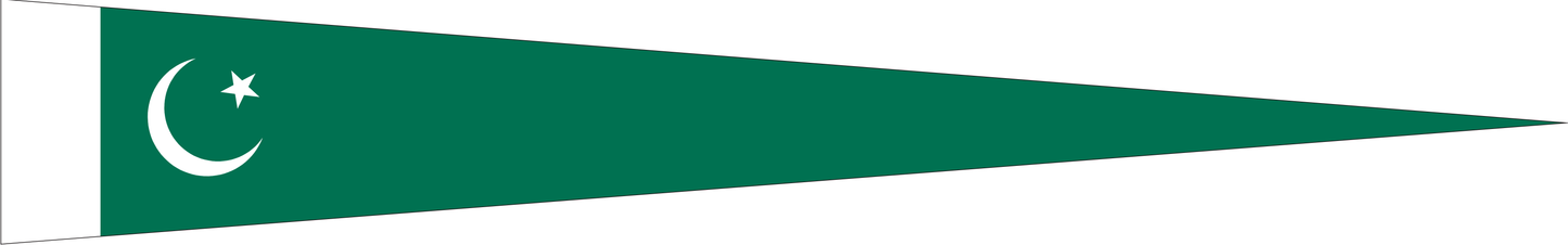 Pakistan Wimpel – Nationalflaggen-Wimpel in Grün und Weiß