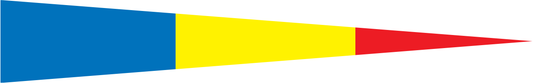 Rumänien Wimpel – Länderwimpel in Blau, Gelb und Rot