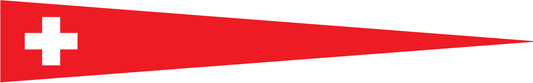 Schweiz Wimpel – Flaggenwimpel in Rot und Weiß