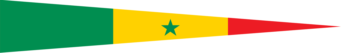 Senegal Wimpel – Länderwimpel in Grün, Gelb und Rot
