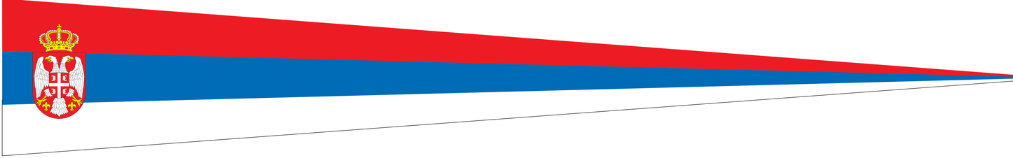 Serbien Wimpel – Nationalflaggen-Wimpel in Rot, Blau und Weiß