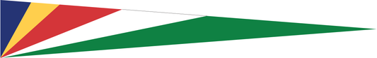 Seychellen Wimpel – Flaggenwimpel in Blau, Gelb, Rot, Weiß und Grün
