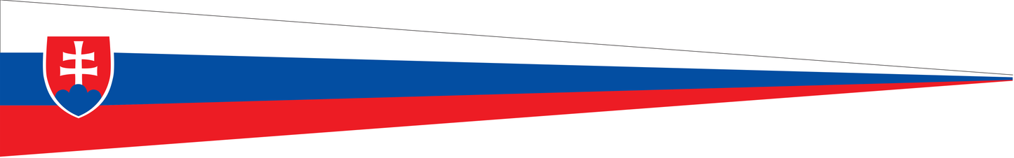 Slowakei Wimpel – Flaggenwimpel in Weiß, Blau und Rot