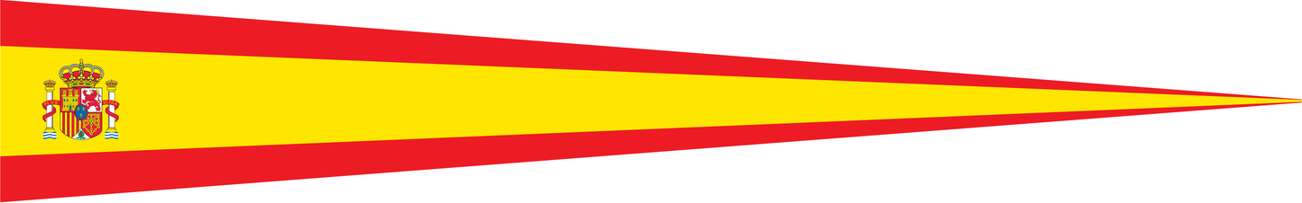 Spanien Wimpel – Flaggenwimpel in Rot und Gelb