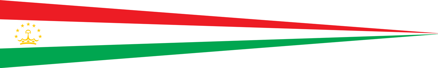 Tadschikistan Wimpel – Nationalflaggen-Wimpel in Rot, Weiß und Grün