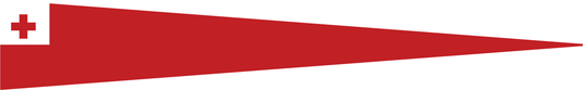 Tonga Wimpel – Nationalflaggen-Wimpel in Rot und Weiß