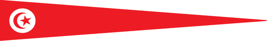 Tunesien Wimpel – Nationalflaggen-Wimpel in Rot und Weiß