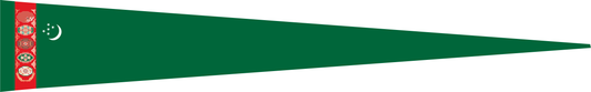 Turkmenistan Wimpel – Nationalflaggen-Wimpel in Grün, Rot und Weiß