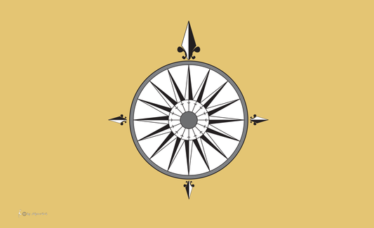 Windrose-Flagge,Oldstyle,Maritime-Flaggen,Bootsflaggen,Kompassrose,Compass