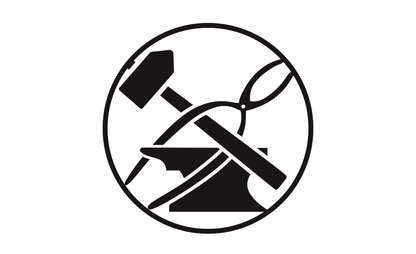 Zunftzeichen Schmied Flagge – Kraft, Feuer und Handwerkskunst vereint