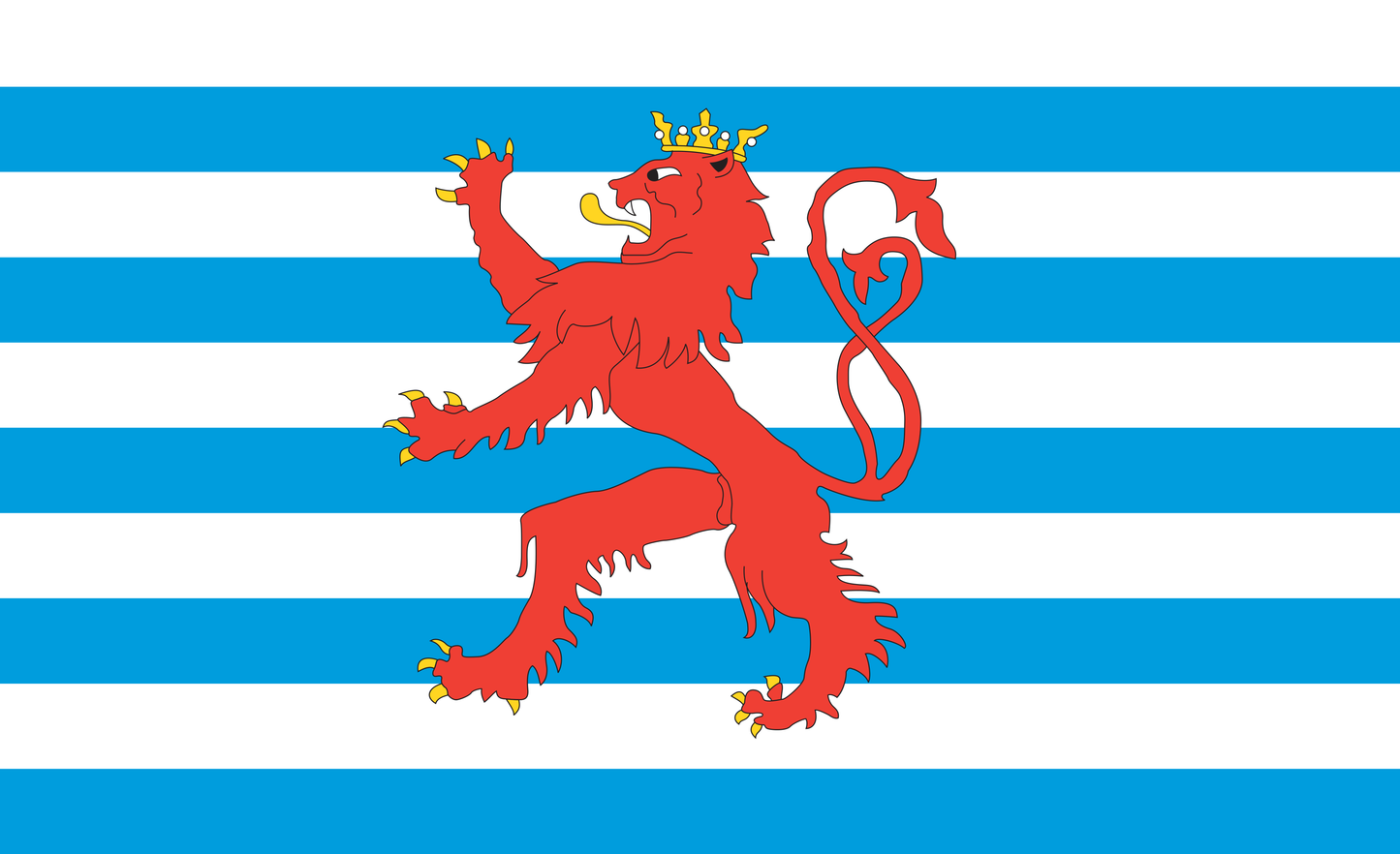 Luxenburgflagge gestreift Löwe, Luxenburg, Nationalfahnen