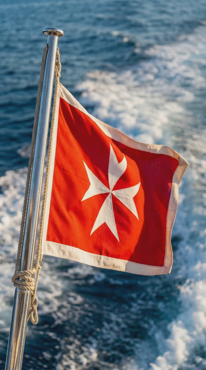 Malta (Civil Flag) - Maltese Merchant Flag (Boat and Yacht Flag)