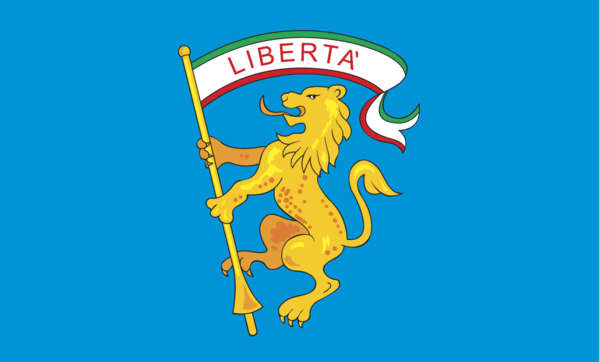 Bolognaflagge mit Wappen, Italien, Nationalflaggen, Nationalfahnen