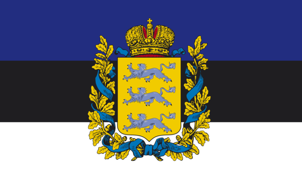 Estlandflagge mit Wappen, Nationalflaggen, Nationalfahnen