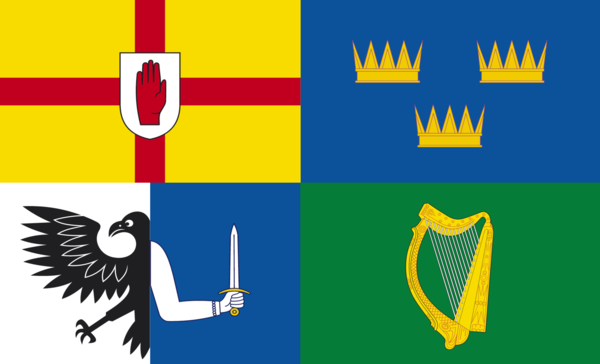 Irlandflagge 4 Provinzen, Nationalflaggen, Nationalfahnen
