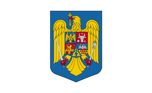Rumänienflagge mit Wappen, Nationalfahnen