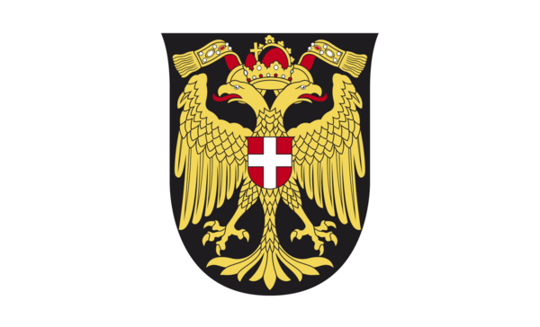 Wienflagge mit Wappen, Österreich, Wien, Nationalfahnen
