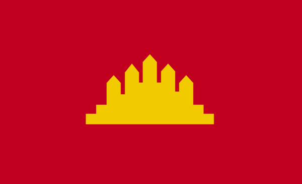Kambodschaflagge, alt, Kambodscha, Nationalfahnen