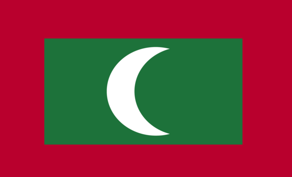Malediven-Flagge mit Wappen, Malediven, Insel, Nationalfahnen
