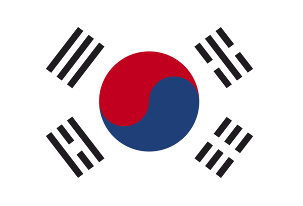 Süd Koreaflagge, Asien, Nationalfahnen