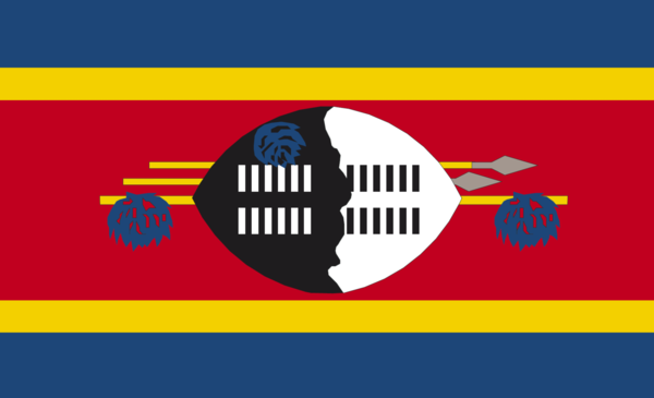 Swazilandflagge mit Wappen, Nationalfahnen
