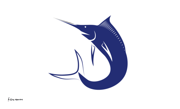 Blue Marlin Flagge, Fische, Fischflagge, Angeln