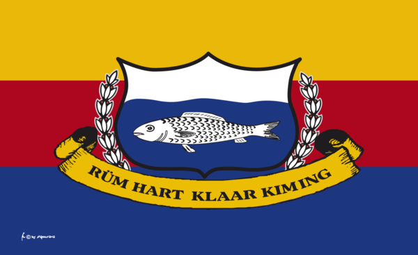 Rüm Hart Klaar Kiming Flagge 1905, Syltflagge, Sylt, Flagge