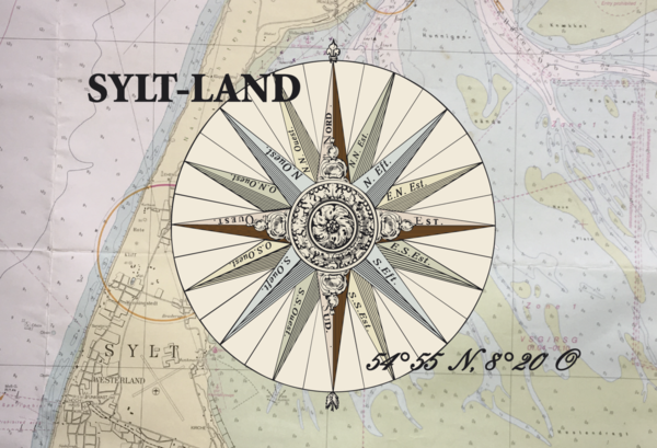 Sylt-Land Flagge, Karte, Syltflagge, Sylt