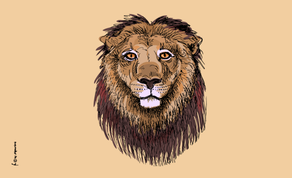 Löwe, Löwenkopf, Tierflagge