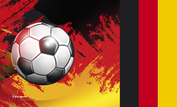 Fussball Deutschland-Flagge, Deutscher Fussball