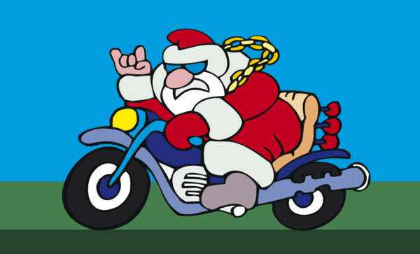 Weihnachts-Motorrad, Motorradflagge