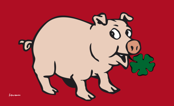 Glücksschwein, Tierflagge