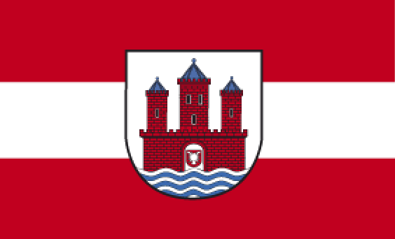 Rendsburgflagge, Schleswig-Holsteinflagge, Deutschland, Bundesländerflaggen, Gemeindeflaggenlagge