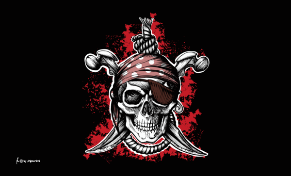 Pirat gehängt Flagge, Piraten, Piratenflagge